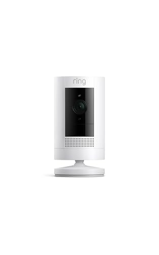 Ring Cámara exterior con batería (Stick Up Cam) | Cámara de vigilancia wifi para tu domicilio sin cables, con vídeo HD, comunicación bidireccional, instalación fácil | 30 días gratis de Ring Home