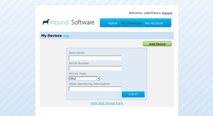 Ihound software, monitorizando las localizaciones de los dispositivos robados