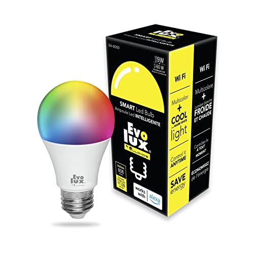 Evolux Lloyd's Foco LED Inteligente, Compatible con Alexa, Multicolor + Luz Blanca Fría y Cálida