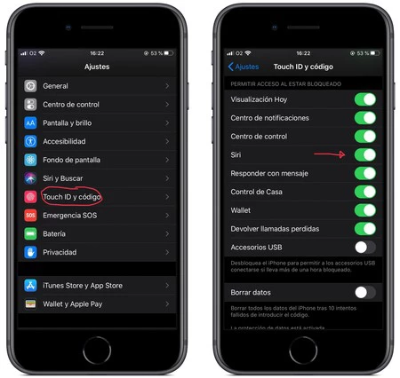 ロック時にSiriを無効にする