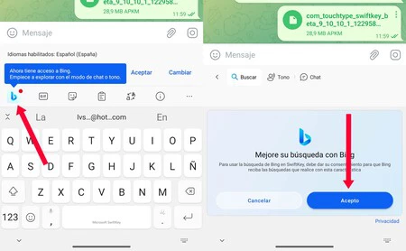 SwiftKey 上の ChatGPT を使用して Bing をアクティブ化する