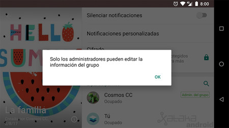 WhatsApp para Android ahora te permite elegir quién puede editar la información de un grupo