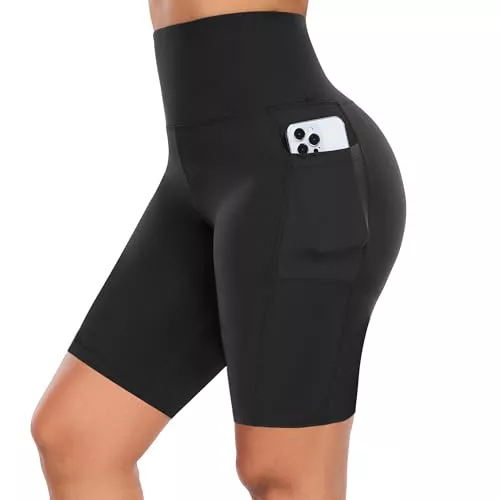 GIMDUMASA Pantalones Cortos Deporte Mujer Cintura Alta 