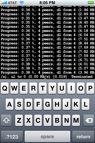 Transmission, descarga por Bittorrent en el iPhone