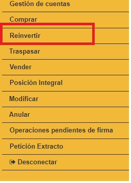 Reinvertir letras del tesoro
