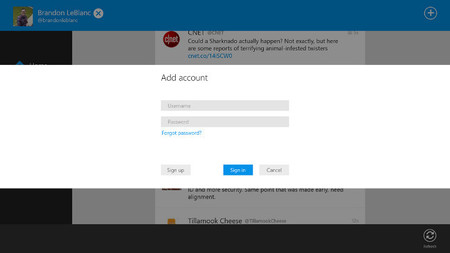 Twitter actualiza su aplicación para Windows 8 con soporte para múltiples cuentas