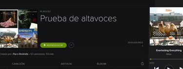 Mi lista en Spotify con temas específicos para probar tu equipo de sonido