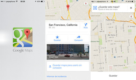 Google Maps para iOS, ahora con mapas sin conexión