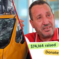 Unos ultras destrozan el coche de un taxista celebrando una victoria. Un rapero ha conseguido recaudar 75.000 dólares para que vuelva a trabajar