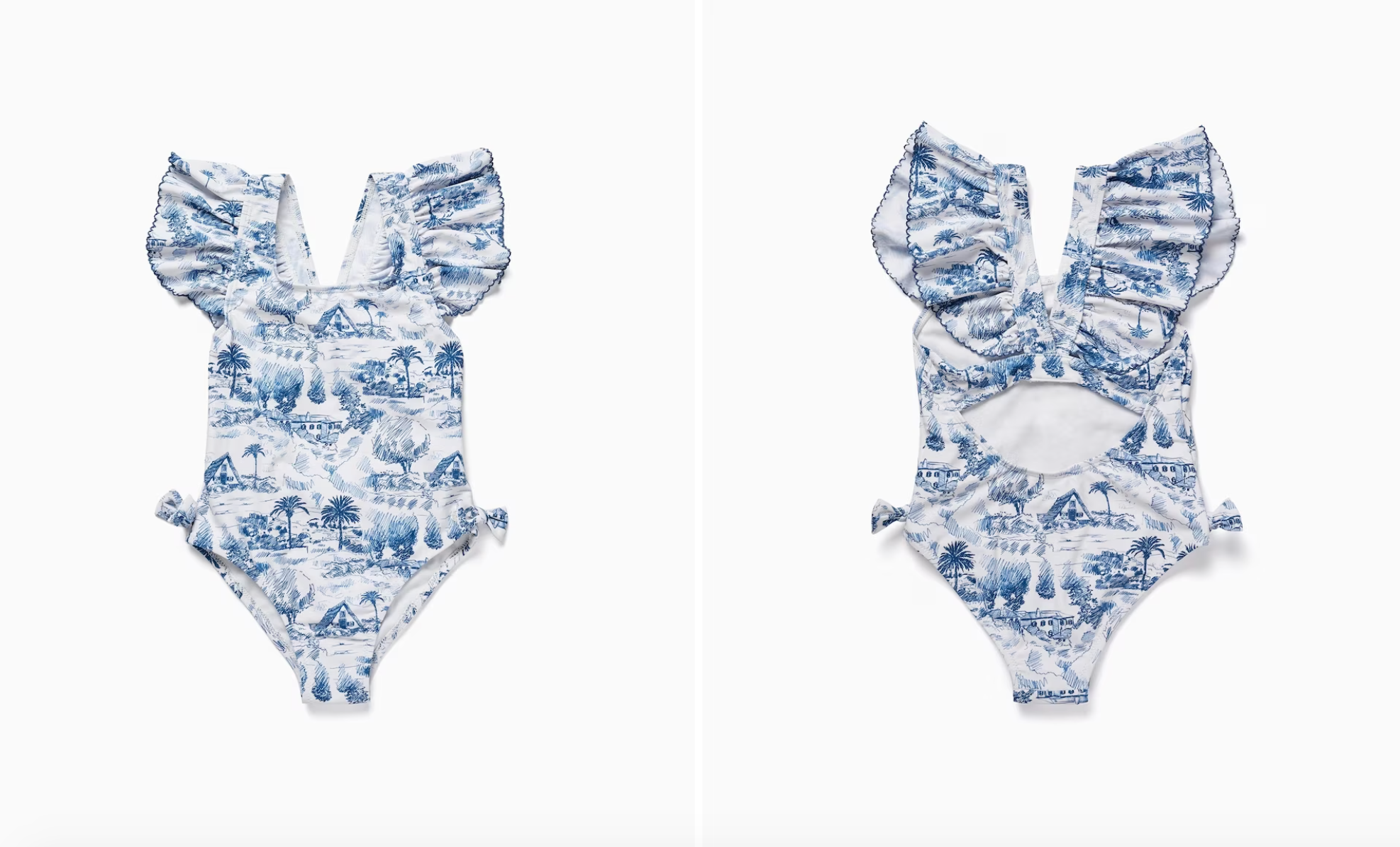 Bañador de niña estampado con protección solar UV