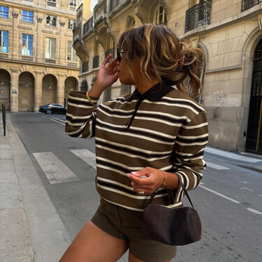 Las nuevas New Balance en color verde matcha empolvado que mejor combinan con el marrón chocolate en otoño 