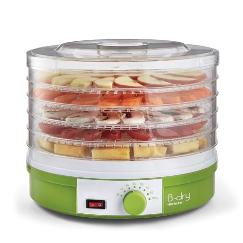 Ariete 616 - Deshidratadora, libre BPA, 5 cestas, color blanco verde