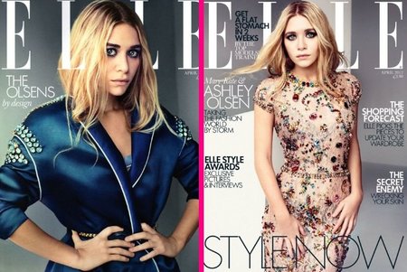 Las Olsen en Elle y para que no haya pelea de gatas, cada una su portada