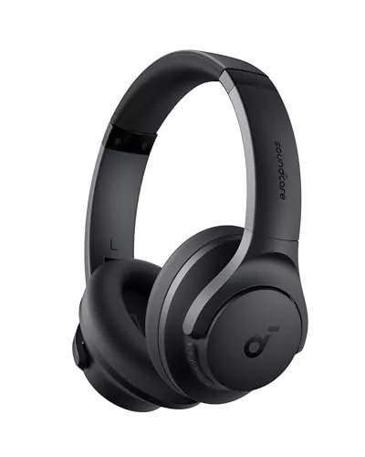 Soundcore Q20i Cascos Inalámbricos Bluetooth con Cancelación de Ruido Activa Híbrida by Anker, Reproducción ANC 40 Horas, Hi-Res Audio, Personalización vía App, Modo Transparencia, Graves Profundos