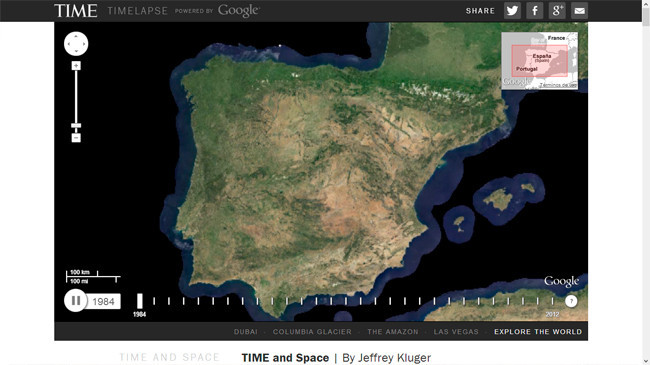 La revista Time, Google, la NASA y el USGS se unen mostrarnos los últimos 25 años de la Tierra