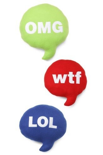 Cojines expresivos LOL WTF OMG