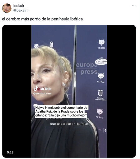 Najwa Nimri en los Premios Feroz