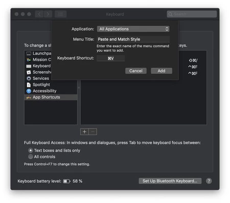 cmd + V を正しく置き換える関数の英語名は次のとおりです。