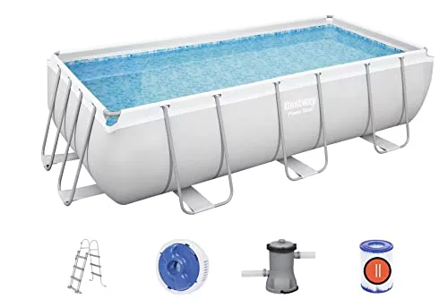 Bestway Power Steel™ 13'3" x 6'7" x 39.5"/4.04m x 2.01m x 1.00m Rectangular Pool Set