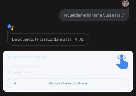 Google Assistant Recordatorios