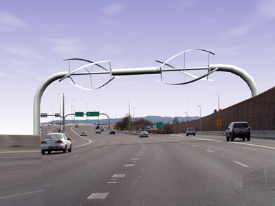 Turbinas en la autopista = energía eléctrica