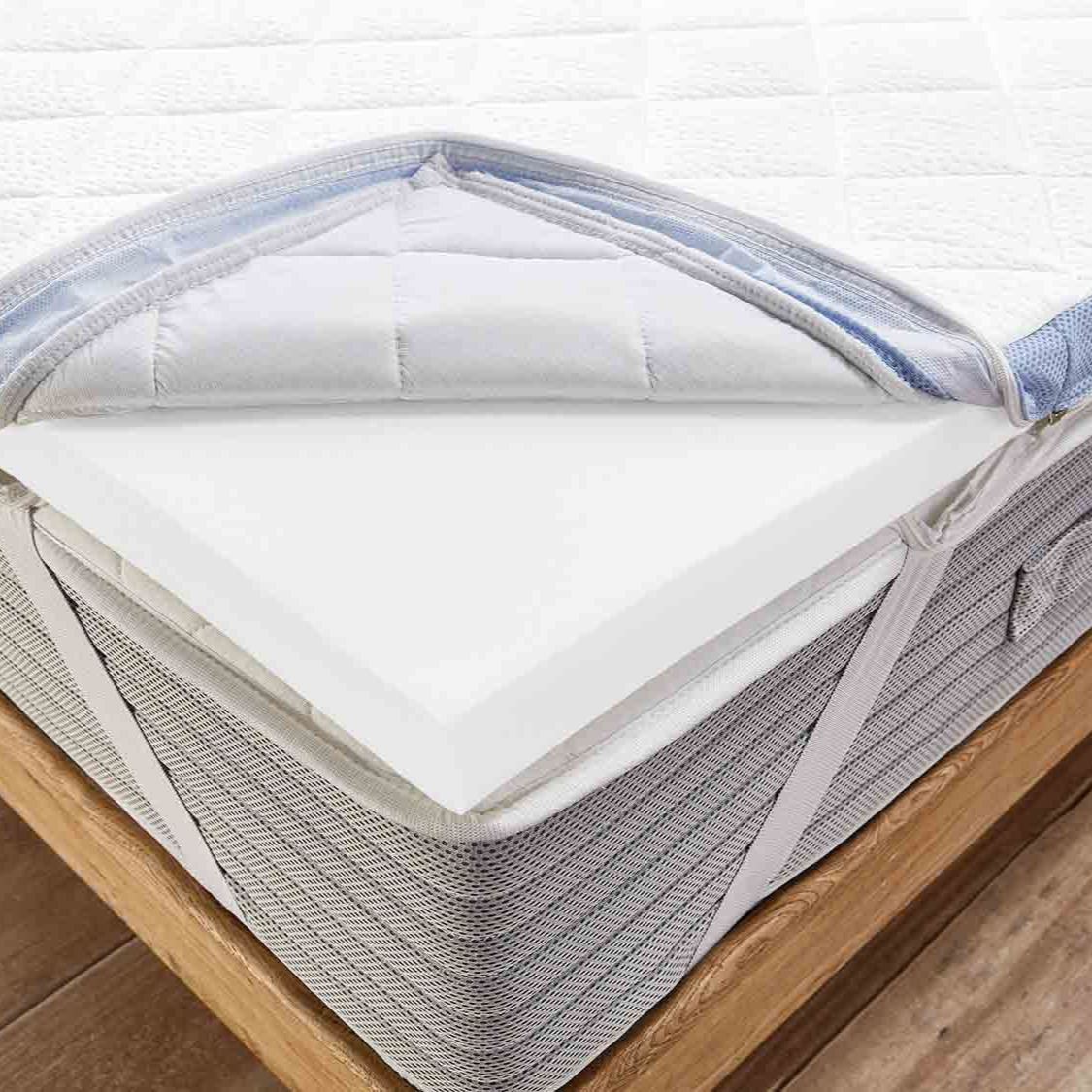 Sobrecolchón termorregulador reversible 180 x 200 x 6 cm