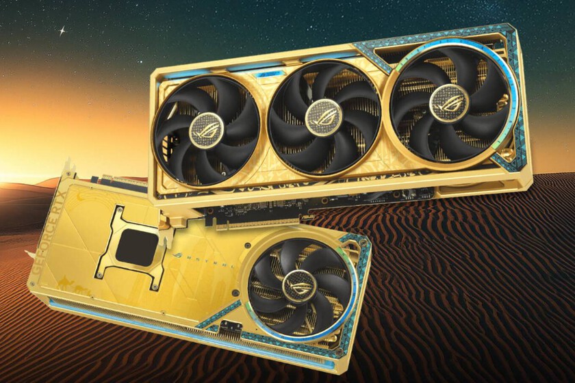 La exclusiva Asus ROG Astral RTX 5090 Dhahab Edition destaca por su carcasa de oro y su elevado precio