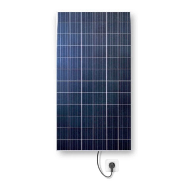 SunneSolar - KIT Solar para balcón o terraza Panel Monocristalino Plug&Play 450W + Micro Inversor + 3m Cableado