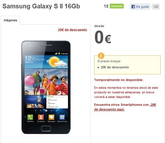 Galaxy SII Agotado