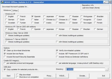 WSUS Offline actualiza Windows desde un medio extraible