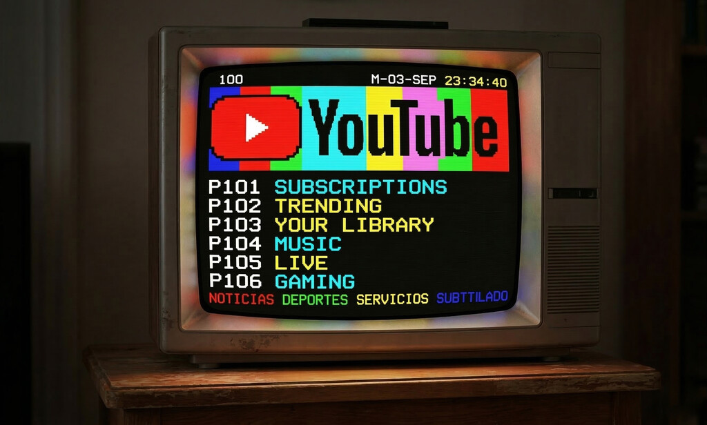 Estábamos tan hartos del algoritmo de YouTube que han vuelto a inventar la TV de los 90. Con vídeos de YouTube