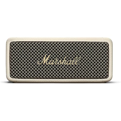 Marshall Emberton II Altavoces Bluetooth portátiles, inalámbricos, Emparejables, IP67 Resistentes al Polvo y al Agua, más de 30 Horas de Tiempo de reproducción, Crema