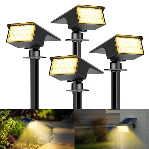 kolpop Luces Solares LED Exterior Jardin, pack de 4