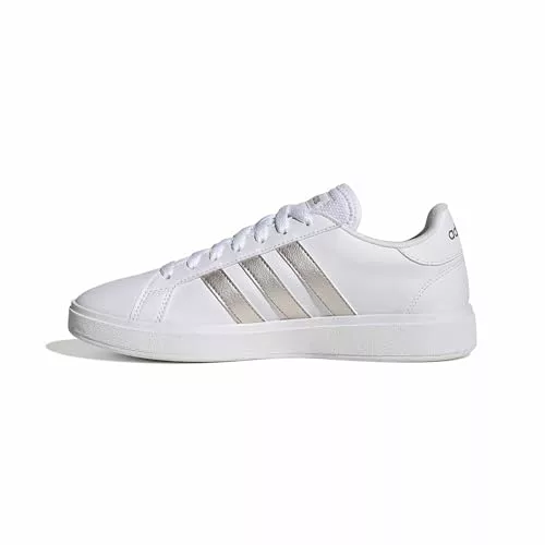 adidas Grand Td Lifestyle Court Casual Shoes, Zapatillas Mujer, Cloud White Platinum Cloud White, 39 1/3 EU