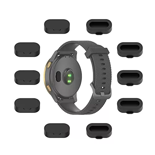MTHGH Tapón del Polvo para Garmin Fenix Fenix 7/6/5 [10 Piezas], Protectores de Puerto para Garmin 965/955/945/935/265/255/245/55/45, Silicona Cubierta Protectora para Garmin Venu 2/Instinct 2