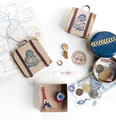 Mini maletas DIY para guardar los pequeños recuerdos de tus viajes 