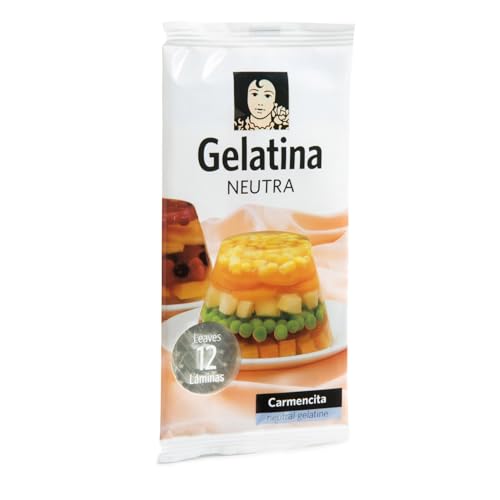 Carmencita Gelatina Neutra, 12 Láminas, 20 g