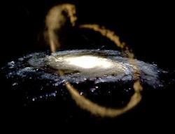 Corriente de estrellas sobre la Vía Láctea