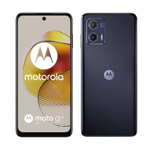 Motorola スマートフォン g73 5G、8/256GB、50MP カメラ、5000mAh バッテリー、ブルー
