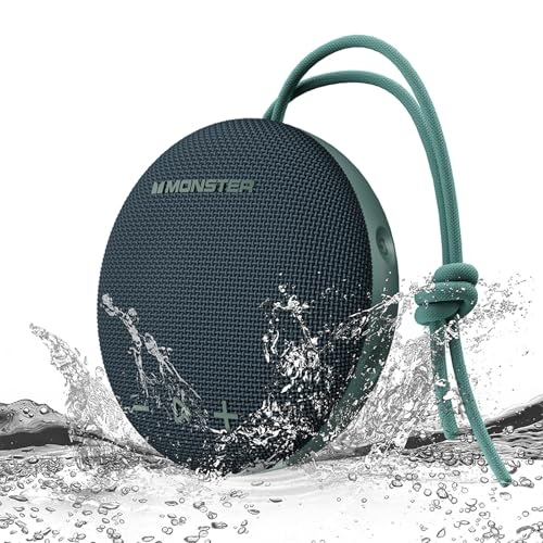 Monster Altavoz Bluetooth, Altavoz de Ducha IPX8 Resistente al Agua