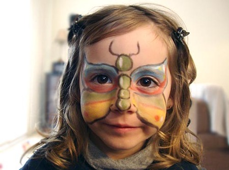 Maquillaje de cara de mariposa