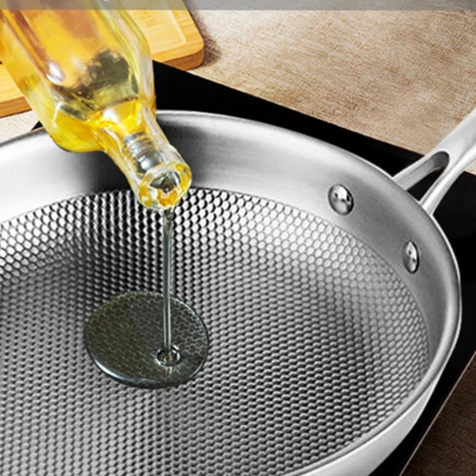 Sartén wok de acero inoxidable 