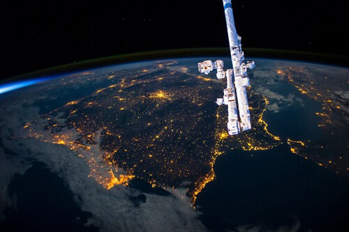 Imagem | Península Ibérica em 2012, pelo astronauta Don Pettit