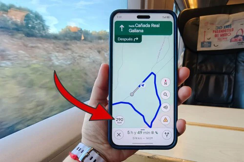 google maps velocímetro