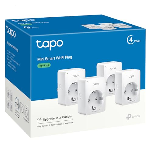 TP-Link Tapo P100 (4-Pack) - Mini Enchufe Inteligente Wi-Fi
