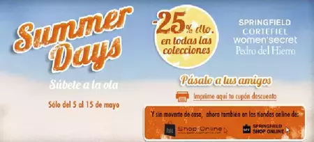 25% de descuento en las tiendas Springfield