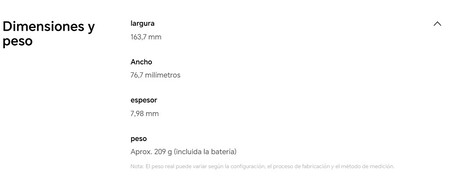 Honor Power Dimensiones