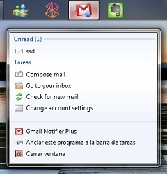 Gmail Notifier Plus, un notificador de Gmail para Windows 7
