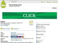 Guía Óleo, buscador de restaurantes en México DF