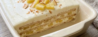 Cómo hacer una carlota de piña colada con una lata de piña en almíbar: el postre fresco, cremoso y sin esfuerzo 